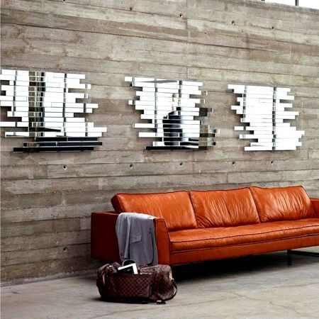 Modern Layered Horizontal Wall Mirror